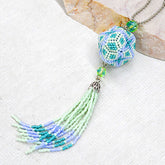 Miyuki Beading Kit – Designer Pendant Cyan Mix